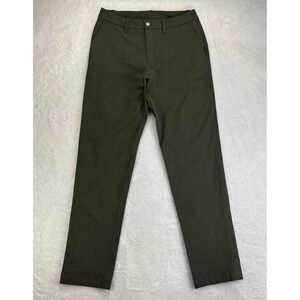 Lululemon Commission Chino Pants Mens 30 Olive Green Flat Front Classic Mid Rise